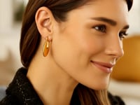 Creole Oval Hoop Earrings in 14K Yellow Gold