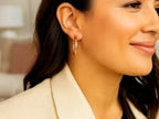 14k Rose Gold Polished Hoop Earrings (3x25mm)