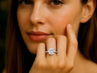 5 Carat Round Lab Grown IGI G/VS1 Diamond Solitaire Ring in 14K White Gold