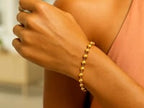 14K Yellow Gold Polished Pebble Bead Bracelet (6.00 mm)