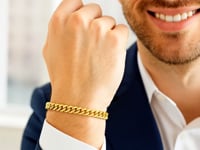 14k Yellow Gold Classic Miami Cuban Solid Bracelet (6.10 mm)