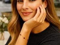 14K Yellow Gold Ruby Station Bracelet