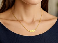 14K Yellow Gold Angel Wing Necklace