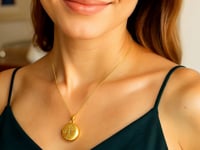 14k Yellow Gold Tree of Life Locket Necklace