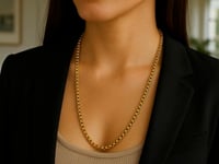 14k Yellow Gold Round Box Chain (3.4 mm)