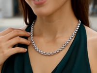 Sterling Silver Rolo Link Necklace