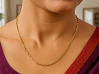 14k Yellow Gold French Cable Chain (1.3 mm)