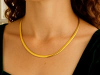 14K Yellow Gold And Silver Reversible Omega Chain Necklace (5.00 mm)