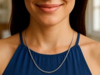 14k White Gold Light Gourmette Chain (2.20 mm)