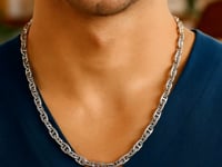 Sterling Silver Anchor Chain Necklace (6.40 mm)