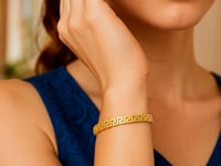 14k Yellow Gold High Polish Greek Key Bangle (4.80 mm)